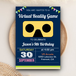 Convite de Aniversário Infantil de Realidade Virtu
