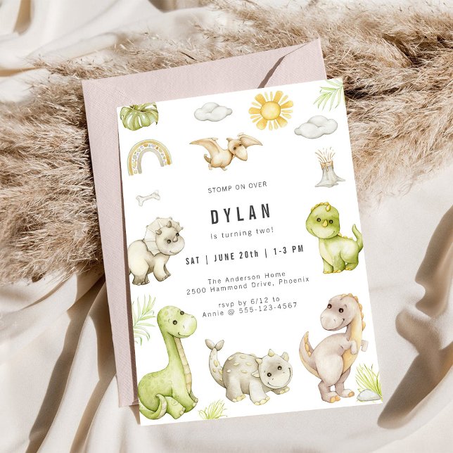 Convite de Aniversário Infantil Dinossauro (Criador carregado)