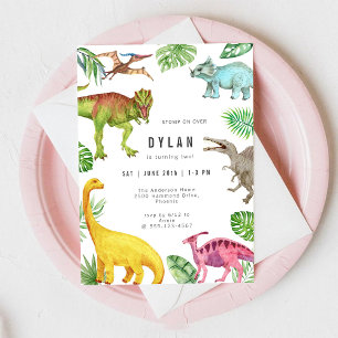Convite de Aniversário Infantil Dinossauro