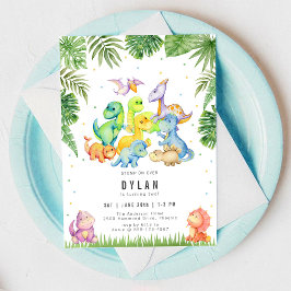 Convite de Aniversário Infantil Dinossauro