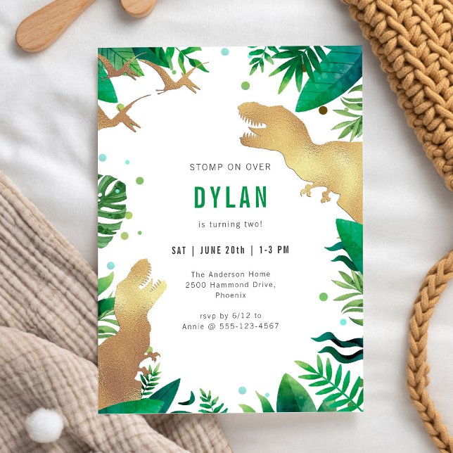 Convite de Aniversário Infantil Dinossauro (Criador carregado)