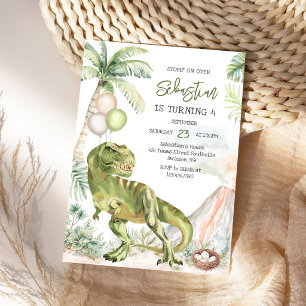 Convite de Aniversário Infantil Dinossauro