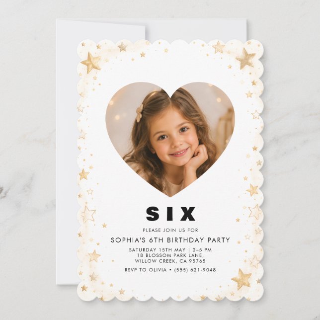 Convite de Aniversário Infantil Elegante (Frente)