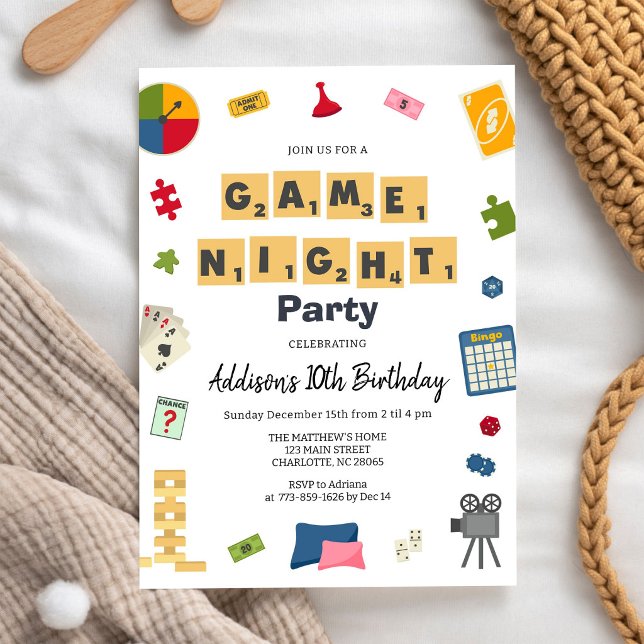 Convite de Aniversário Infantil Festa de Noite de  (Criador carregado)