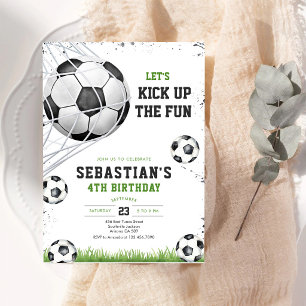 Convite de Aniversário Infantil Futebol Kick Up Th