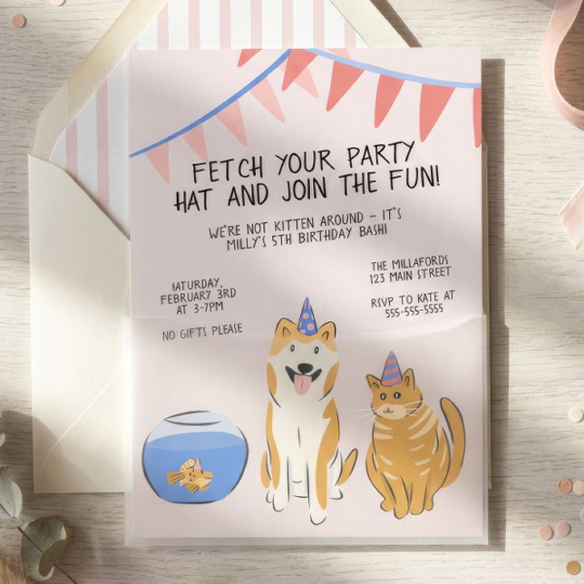 Convite de Aniversário Infantil Pawty Time | Anima (Criador carregado)