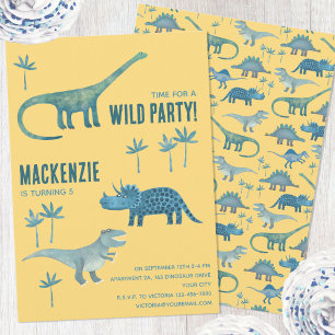 Convite de Aniversário Infantil Tema Dinossauro
