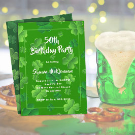 Convite de Aniversário Irlandês para Adultos