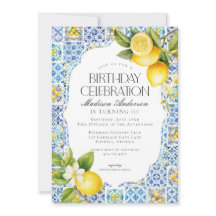 Convite de Aniversário Italiano Costeiro Amalfi