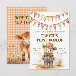 Convite de aniversário Kids Cowboy