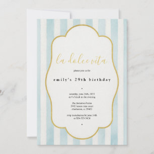 Convite de Aniversário La Dolce Vita