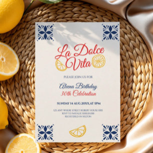 convite de aniversário La dolce vita para qualquer