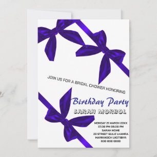 Convite de Aniversário Laço Rosa, 13º Aniversário