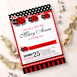 Convite de aniversário Lady Bug