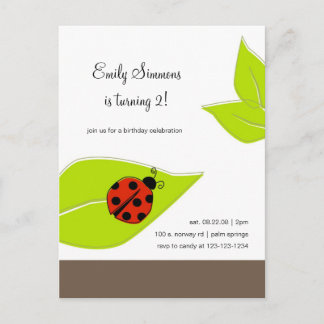 Convite de aniversário Lady Bug