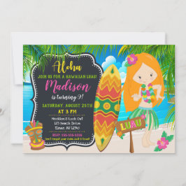 Convite de Aniversário Luau Aloha Convites