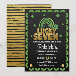 Convite de Aniversário Lucky Seven Dia de São Patr