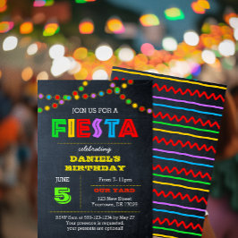 Convite de Aniversário Luzes de Fiesta