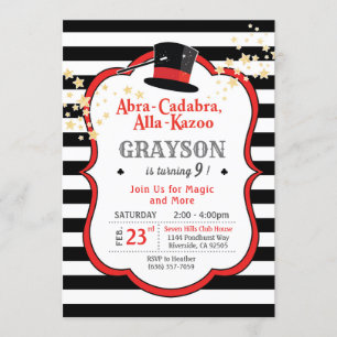 Convite de aniversário mágico