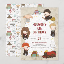 Convite de Aniversário Mágico Arco de Personagens 