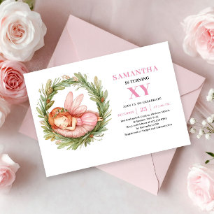 Convite de Aniversário Mágico Floral Menina Fada R