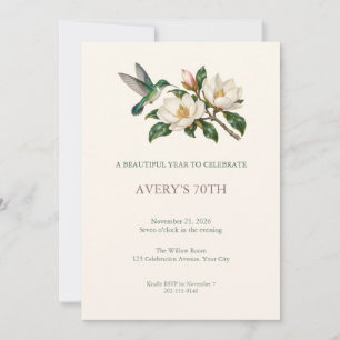 Convite de Aniversário Magnólia Beija-Flor