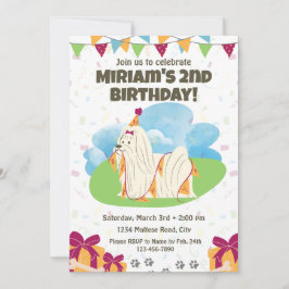 Convite de Aniversário Maltês