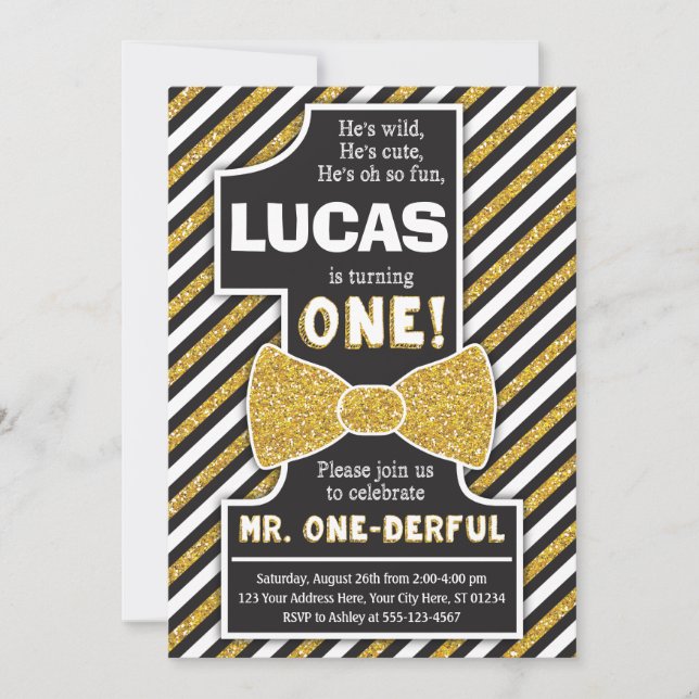 Convite de Aniversário Maravilhoso (Frente)