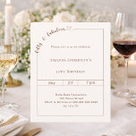 Convite de aniversário marfim 50 e fabuloso<br><div class="desc">Celebre um marco importante com estilo com este convite de aniversário elegante 50 & Fabuloso em marfim suave. Projetado para uma celebração sofisticada e memorável, este convite apresenta um layout limpo e moderno com um detalhe de letra cursiva delicado e um sutil acento de coração para um toque feminino e...</div>