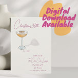 Convite de Aniversário Martini<br><div class="desc">Junte-se a nós por uma noite de celebração e diversão alimentada com cafeína com nosso Convite de Aniversário Espresso Martini. Este convite para na moda apresenta um design elegante com um nó no cocktail expresso favorito de todos. Perfeito para uma solteira de aniversário no seu bar de cocktail favorito ou...</div>