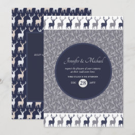 Convite de Aniversário Masculino STAG Azul Marinho