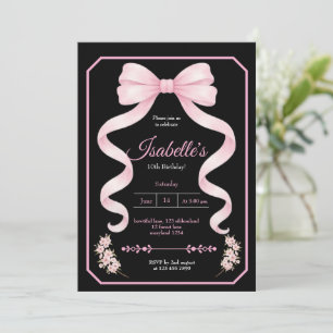 Convite de Aniversário Menina Coquete Rosa