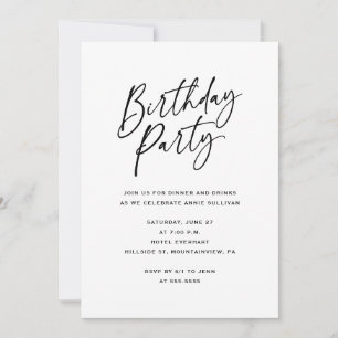 Convite de Aniversário Minimalista