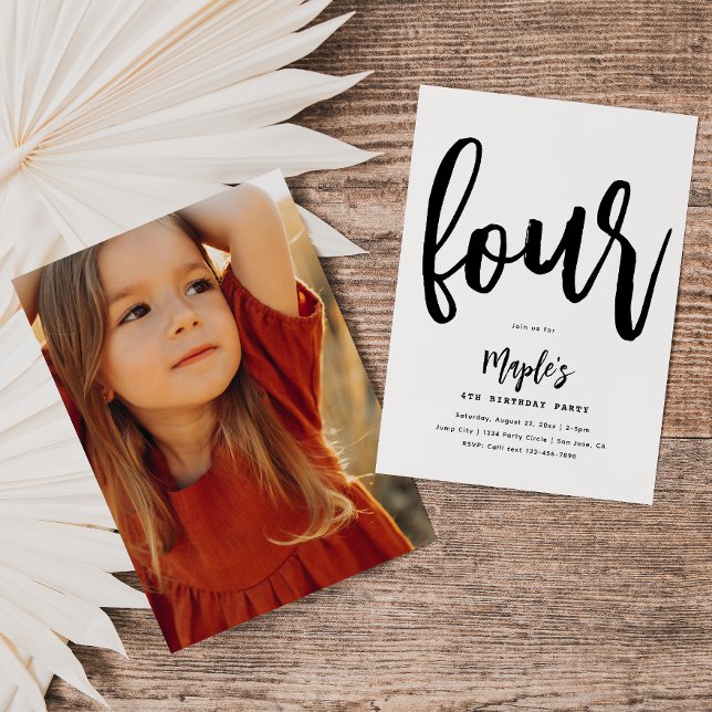 Convite de aniversário minimalista | Aniversário s (Criador carregado)