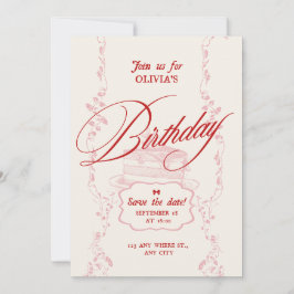 Convite de Aniversário Minimalista Moderno | Anive