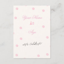 Convite de Aniversário Minimalista Rosa Doce