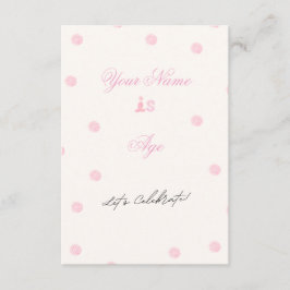 Convite de Aniversário Minimalista Rosa Doce