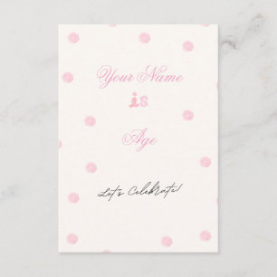Convite de Aniversário Minimalista Rosa Doce
