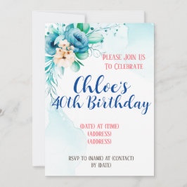 Convite de Aniversário, Modelo Editável