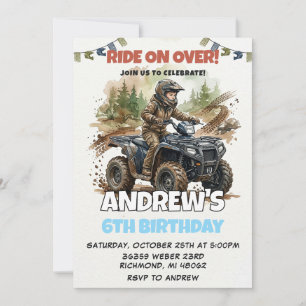 Convite de Aniversário moderno de Moto ATV pessoal