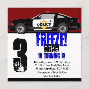 Convite de aniversário na moda bonito do carro de