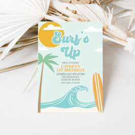 Convite de Aniversário na Praia Surfs Up