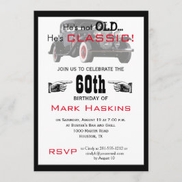 Convite De Aniversário Não Velho Mas Clássico