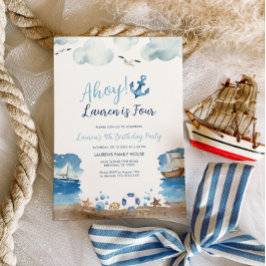 Convite de aniversário náutico