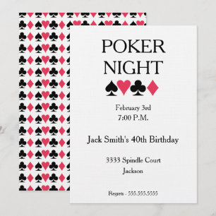 Convite de aniversário Noturno Poker