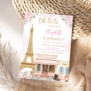 Convite de Aniversário Oh La La Parisiense Paris