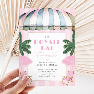 Convite de aniversário Palm Royale
