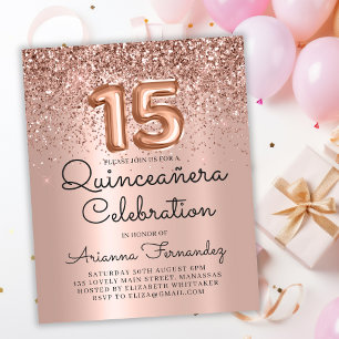 Convite de Aniversário para 15 de Quinceañera, Ros
