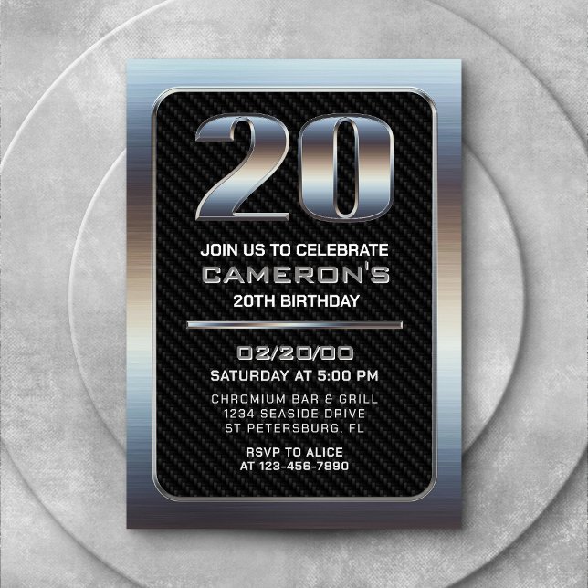 Convite de Aniversário para 20 de Homens (Criador carregado)