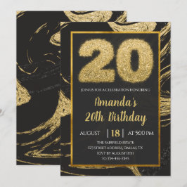 Convite de Aniversário para 20 Ouro Preto